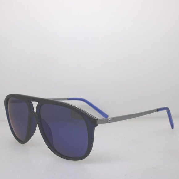 Authentic Puma PE0042S Black Plastic Aviator Mens Sunglasses Blue Lens - Picture 1 of 4
